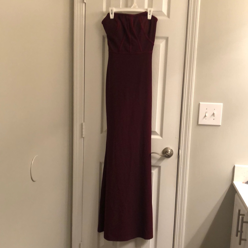 Fashion Nova Love Like This Maxi Dress XS in Burgundy